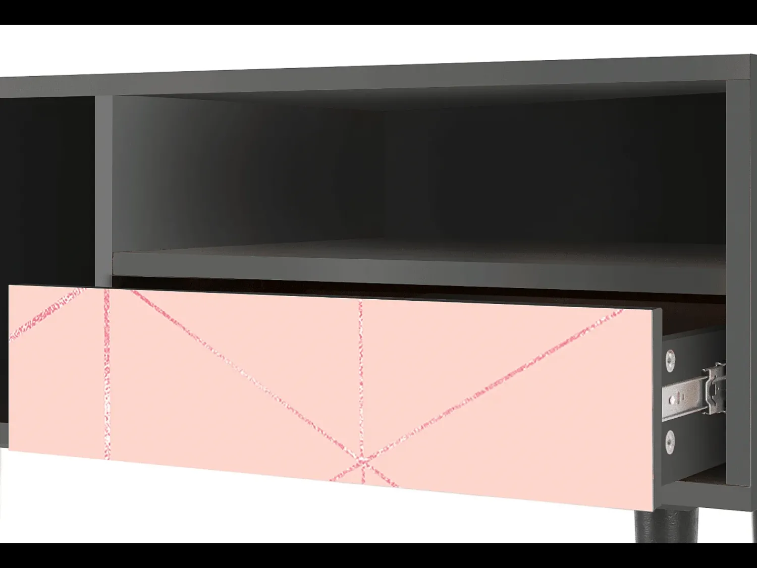 Mueble de TV - 115х59х48 cm - T3 - Rose Quartz, Antracite^ Móvel De Tv