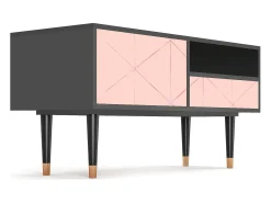 Mueble de TV - 115х59х48 cm - T3 - Rose Quartz, Antracite^ Móvel De Tv