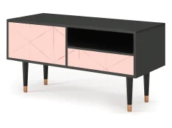 Mueble de TV - 115х59х48 cm - T3 - Rose Quartz, Antracite^ Móvel De Tv