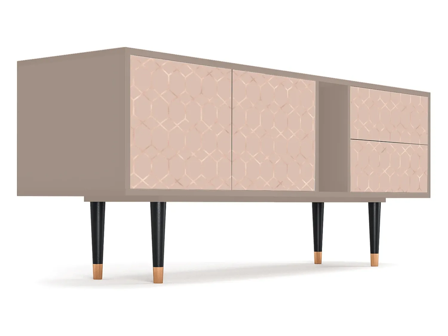 Mueble de TV - 170х69х48 cm - T1 - Rose Honeycomb, Latte^ Móvel De Tv