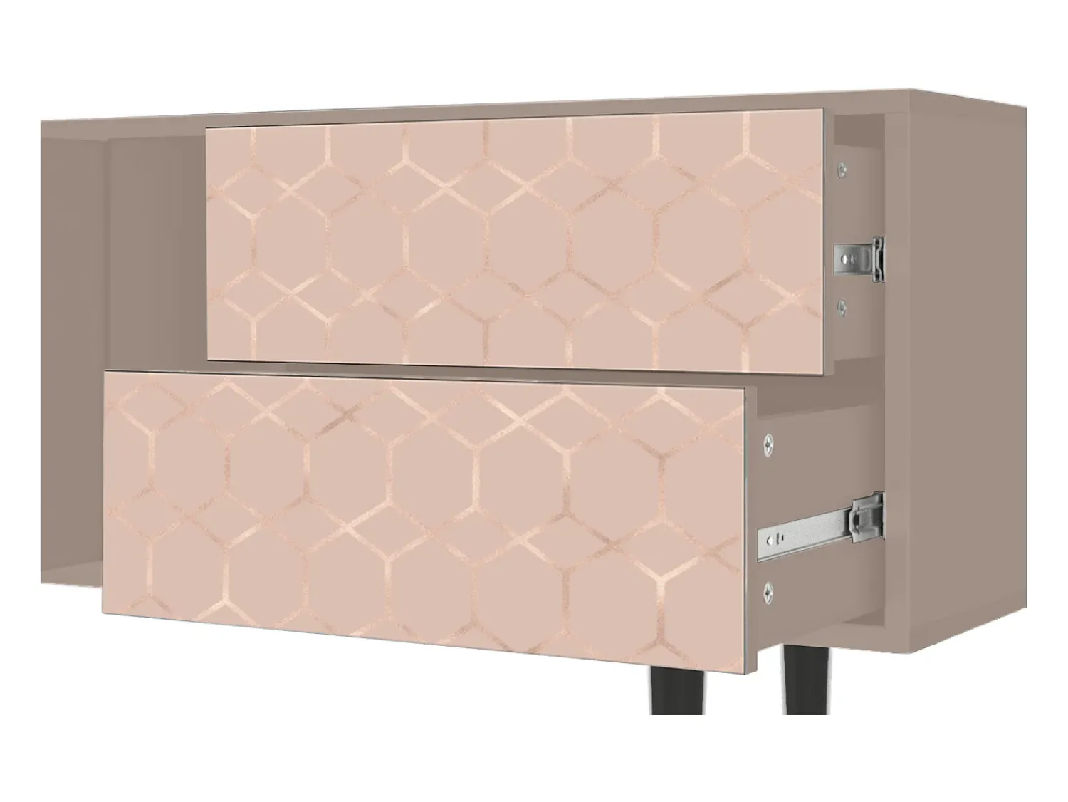 Mueble de TV - 170х69х48 cm - T1 - Rose Honeycomb, Latte^ Móvel De Tv