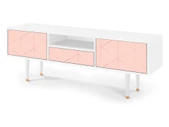 Mueble de TV - 170х59х41 cm - T6 - Rose Quartz, Branco^ Móvel De Tv