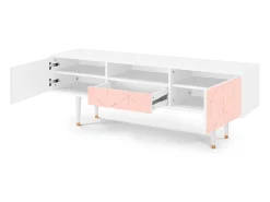 Mueble de TV - 170х59х41 cm - T6 - Rose Quartz, Branco^ Móvel De Tv