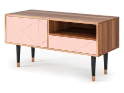 Mueble de TV - 115х59х48 cm - T3 - Rose Quartz, Nogueira^ Móvel De Tv
