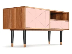 Mueble de TV - 115х59х48 cm - T3 - Rose Quartz, Nogueira^ Móvel De Tv