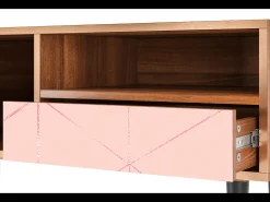 Mueble de TV - 115х59х48 cm - T3 - Rose Quartz, Nogueira^ Móvel De Tv