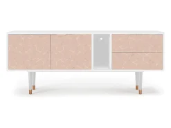 Mueble de TV - 170х69х48 cm - T1 - Rose Honeycomb, Branco^ Móvel De Tv