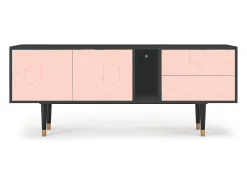 Móvel De Tv* Mueble de TV - 170х69х48 cm - T1 - Rose Quartz, Antracite Cinza antracite