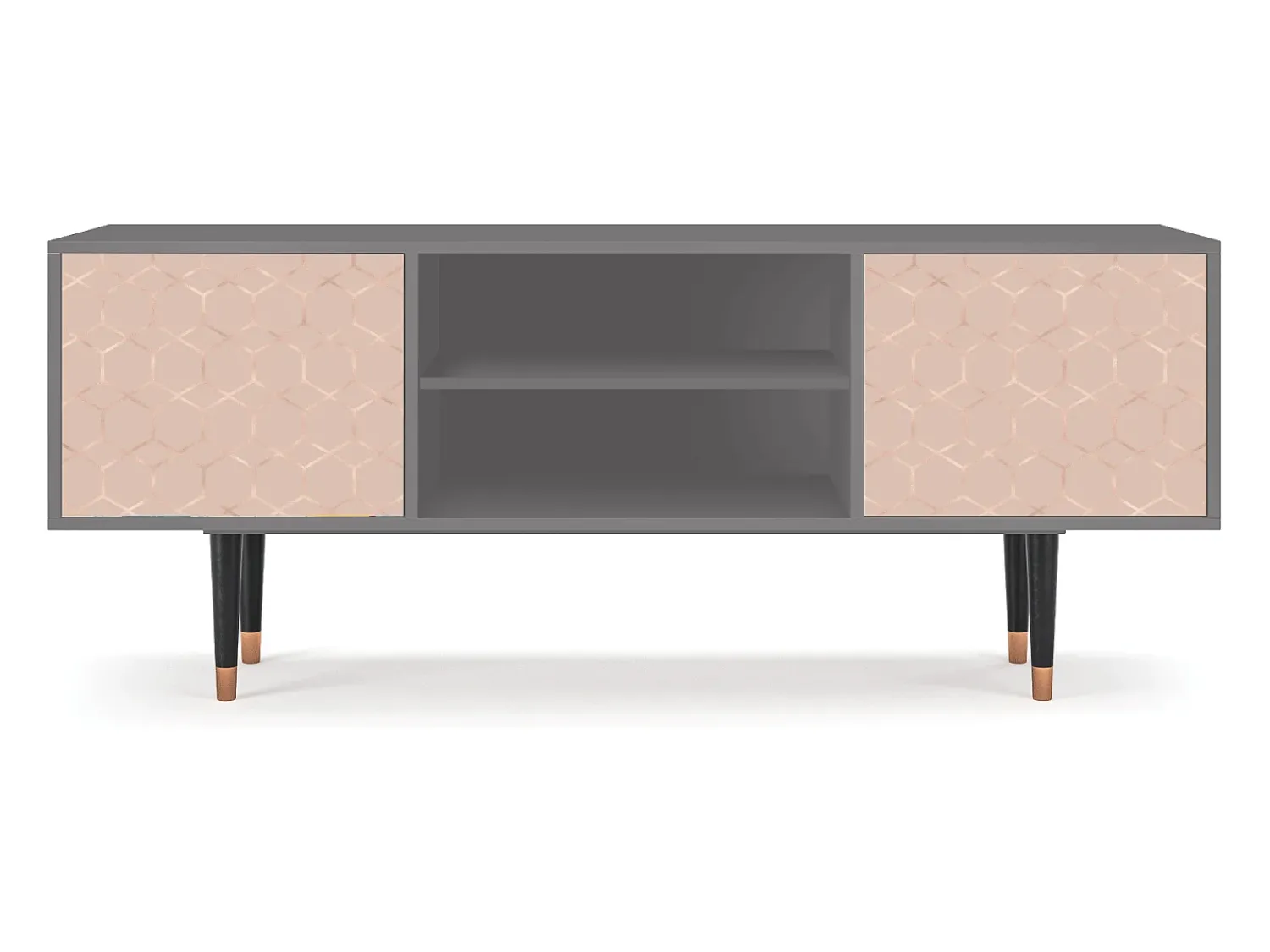 Online Mueble de TV - 170х69х48 cm - T2 - Rose Honeycomb, Cinza Cinzento