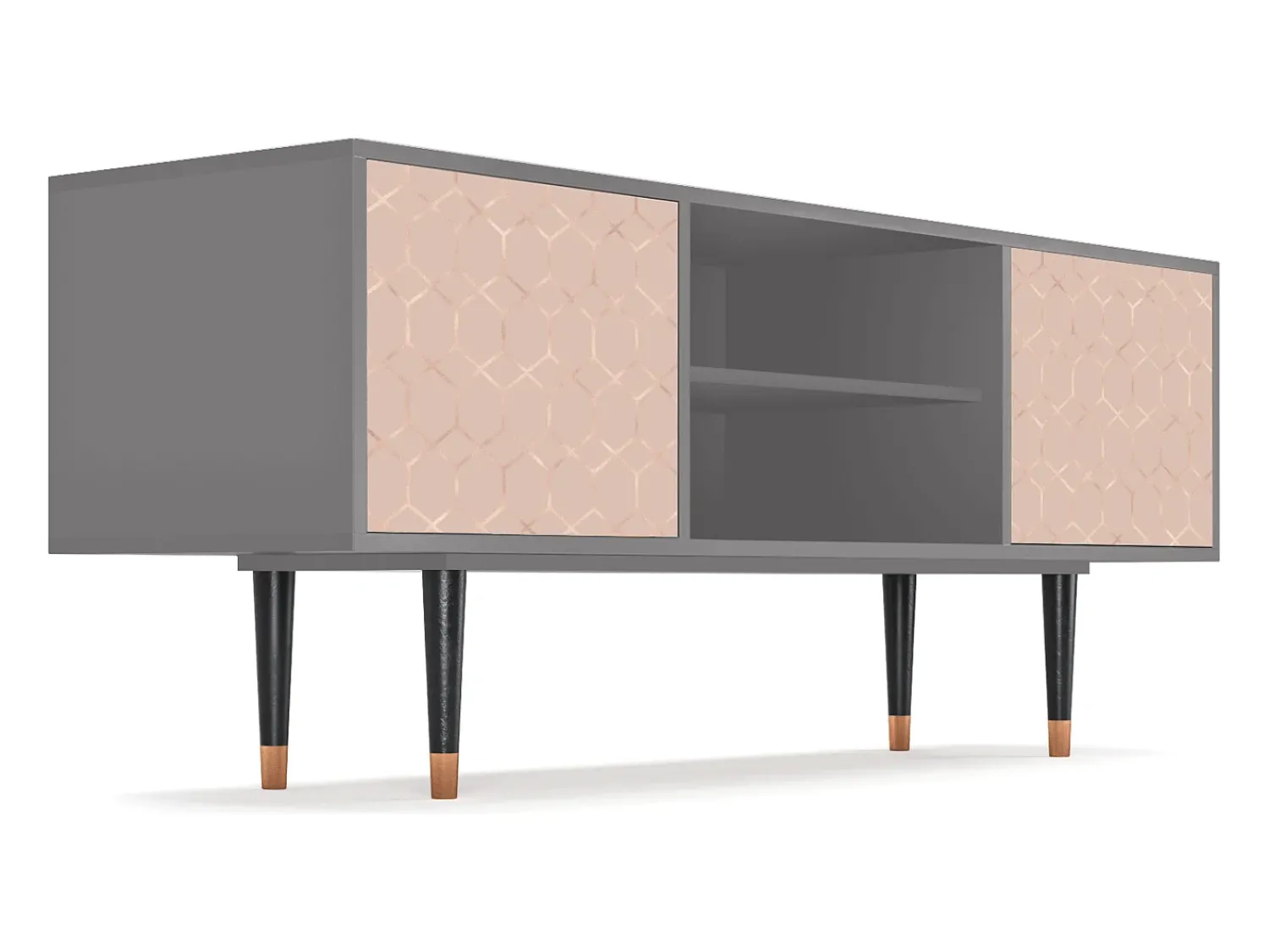 Online Mueble de TV - 170х69х48 cm - T2 - Rose Honeycomb, Cinza Cinzento