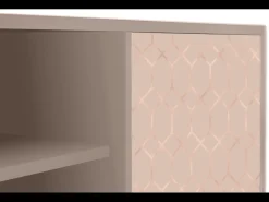 Móvel De Tv| Mueble de TV - 170х69х48 cm - T2 - Rose Honeycomb, Latte Bege