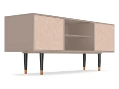Móvel De Tv| Mueble de TV - 170х69х48 cm - T2 - Rose Honeycomb, Latte Bege