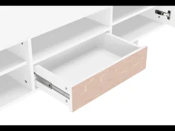 Best Mueble de TV - 170х59х41 cm - T6 - Rose Honeycomb, Branco Bege