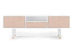 Best Mueble de TV - 170х59х41 cm - T6 - Rose Honeycomb, Branco Bege