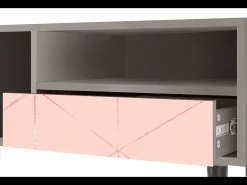 Mueble de TV - 115х59х48 cm - T3 - Rose Quartz, Areia^ Móvel De Tv