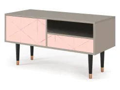 Mueble de TV - 115х59х48 cm - T3 - Rose Quartz, Areia^ Móvel De Tv