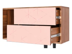 Móvel De Tv| Mueble de TV - 170х69х48 cm - T1 - Rose Quartz, Nogueira Castanho