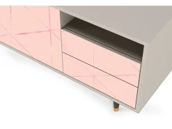 Mueble de TV - 125х56х41 cm - T7 - Rose Quartz, Areia^ Móvel De Tv