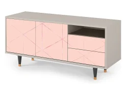 Mueble de TV - 125х56х41 cm - T7 - Rose Quartz, Areia^ Móvel De Tv