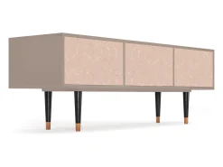 Móvel De Tv* Mueble de TV - 170х59х48 cm - T4 - Rose Honeycomb, Latte Bege