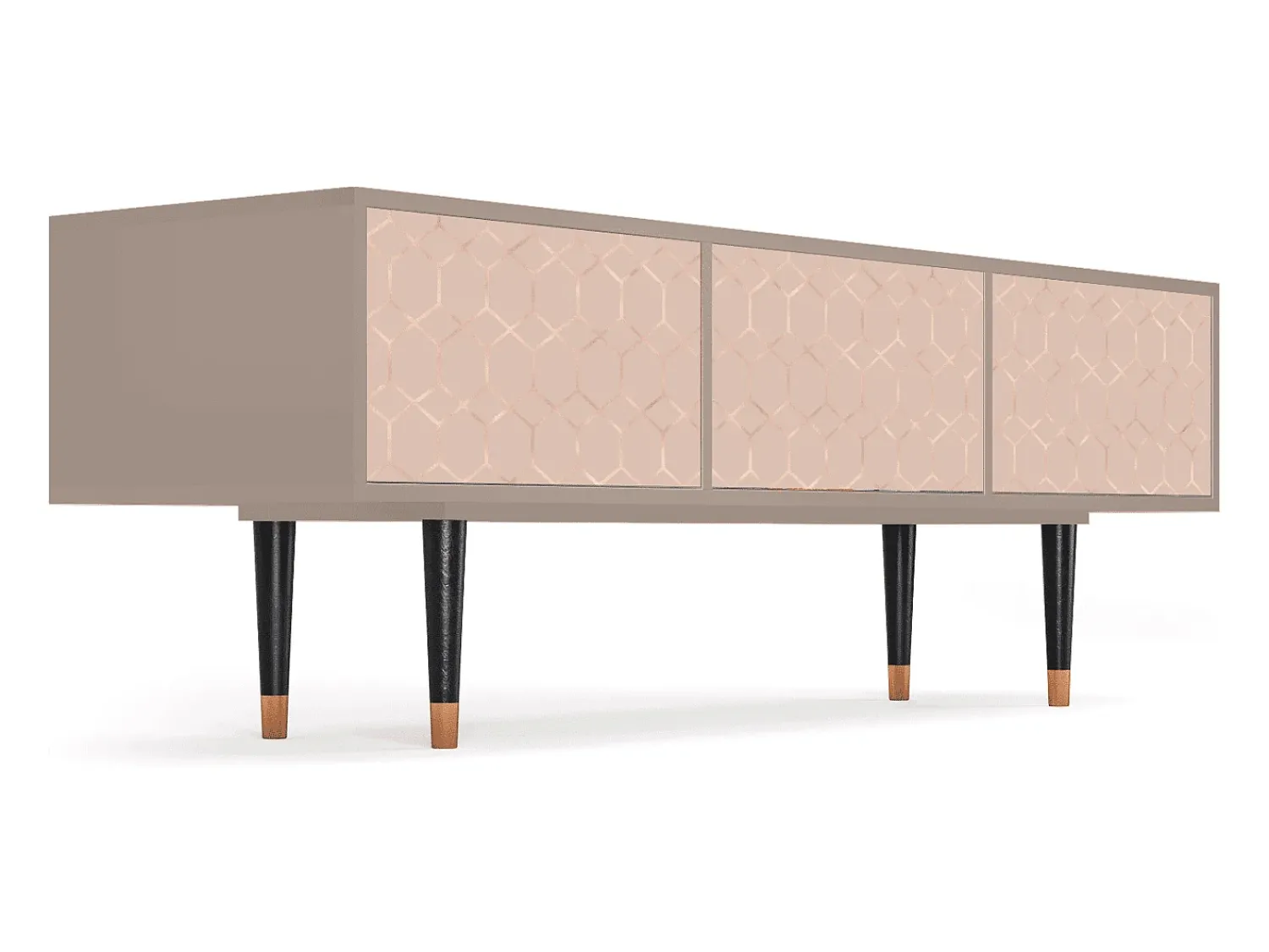 Móvel De Tv* Mueble de TV - 170х59х48 cm - T4 - Rose Honeycomb, Latte Bege