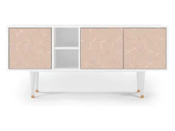 Sale Mueble de TV - 150х69х41 cm - T5 - Rose Honeycomb, Branco Bege