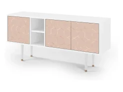 Sale Mueble de TV - 150х69х41 cm - T5 - Rose Honeycomb, Branco Bege