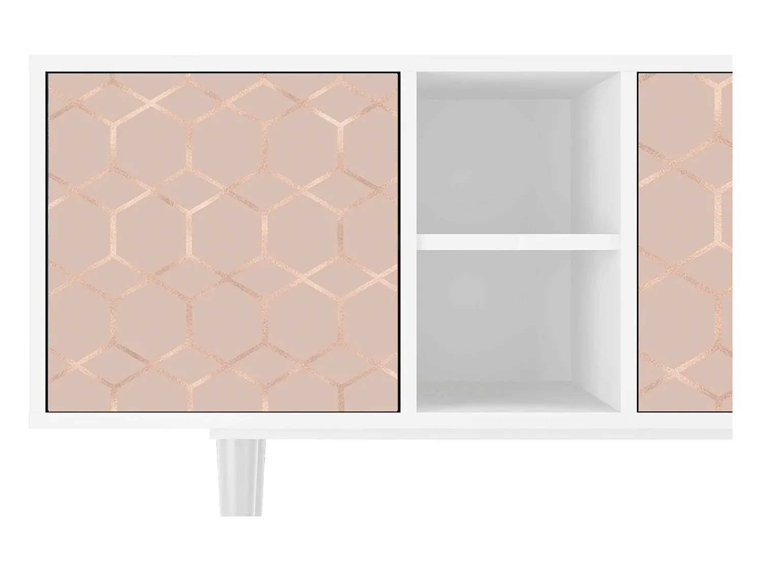 Sale Mueble de TV - 150х69х41 cm - T5 - Rose Honeycomb, Branco Bege