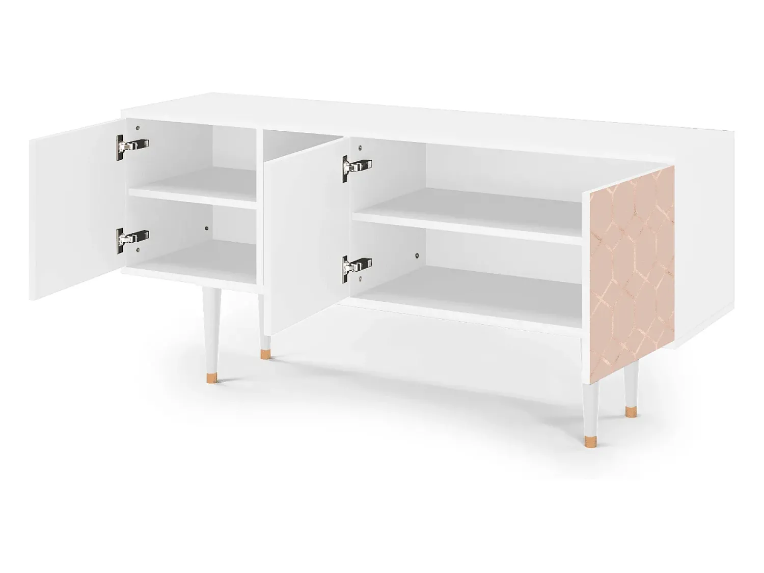 Sale Mueble de TV - 150х69х41 cm - T5 - Rose Honeycomb, Branco Bege