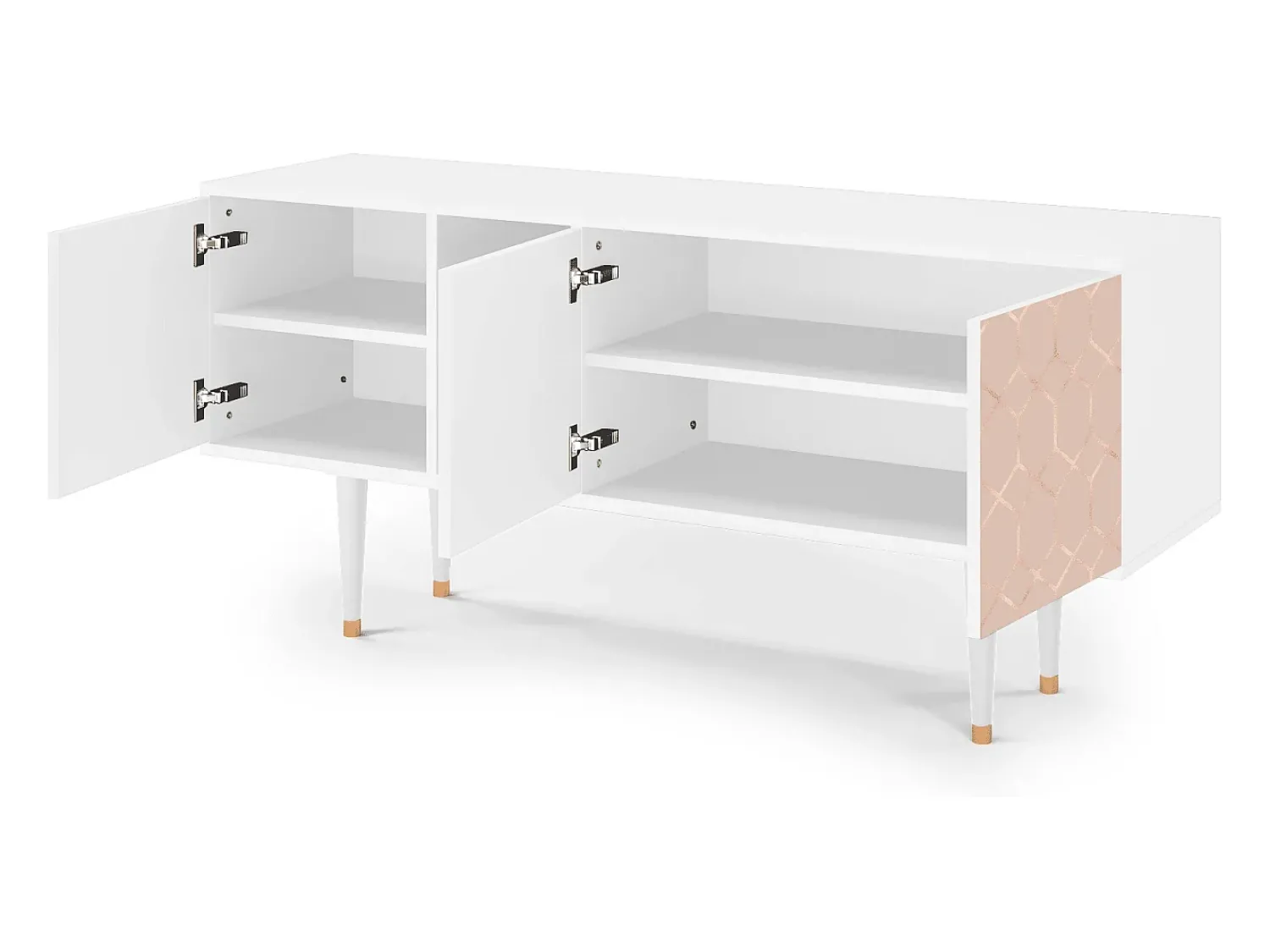 Sale Mueble de TV - 150х69х41 cm - T5 - Rose Honeycomb, Branco Bege