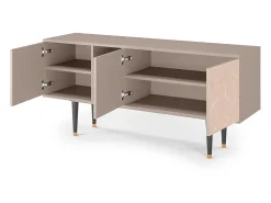 New Mueble de TV - 150х69х41 cm - T5 - Rose Honeycomb, Latte Bege