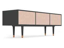 New Mueble de TV - 170х59х48 cm - T4 - Rose Honeycomb, Antracite Cinza antracite