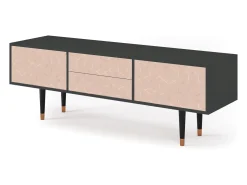 New Mueble de TV - 170х59х48 cm - T4 - Rose Honeycomb, Antracite Cinza antracite