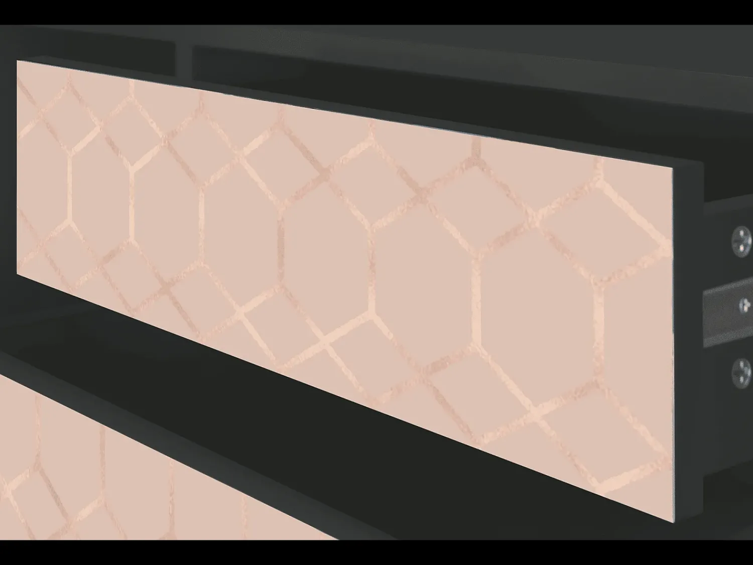 New Mueble de TV - 170х59х48 cm - T4 - Rose Honeycomb, Antracite Cinza antracite