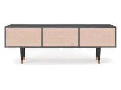 New Mueble de TV - 170х59х48 cm - T4 - Rose Honeycomb, Antracite Cinza antracite