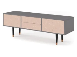 Mueble de TV - 170х59х48 cm - T4 - Rose Honeycomb, Cinza^ Móvel De Tv