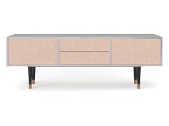 Mueble de TV - 170х59х48 cm - T4 - Rose Honeycomb, Cinza^ Móvel De Tv