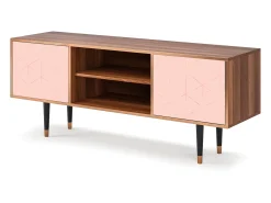 Clearance Mueble de TV - 170х69х48 cm - T2 - Rose Quartz, Nogueira Castanho