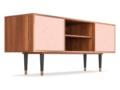 Clearance Mueble de TV - 170х69х48 cm - T2 - Rose Quartz, Nogueira Castanho