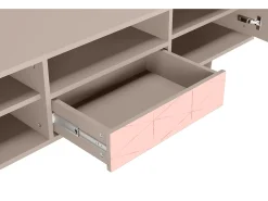 Móvel De Tv| Mueble de TV - 170х59х41 cm - T6 - Rose Quartz, Latte Bege