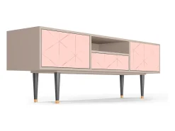 Móvel De Tv| Mueble de TV - 170х59х41 cm - T6 - Rose Quartz, Latte Bege