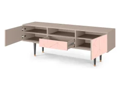 Móvel De Tv| Mueble de TV - 170х59х41 cm - T6 - Rose Quartz, Latte Bege