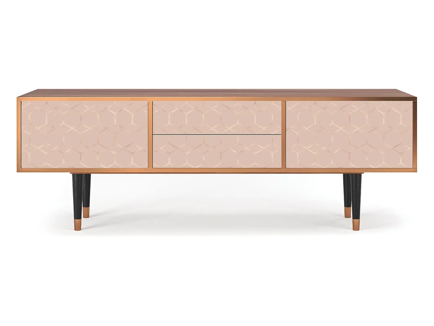 Mueble de TV - 170х59х48 cm - T4 - Rose Honeycomb, Nogueira^ Móvel De Tv