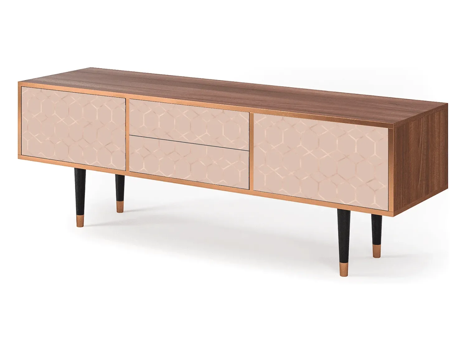 Mueble de TV - 170х59х48 cm - T4 - Rose Honeycomb, Nogueira^ Móvel De Tv