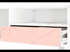 Clearance Mueble de TV - 115х59х48 cm - T3 - Rose Quartz, Branco Bege