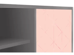 Móvel De Tv| Mueble de TV - 170х69х48 cm - T2 - Rose Quartz, Cinza Cinzento