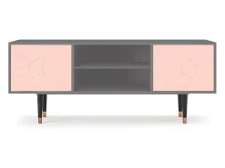 Móvel De Tv| Mueble de TV - 170х69х48 cm - T2 - Rose Quartz, Cinza Cinzento