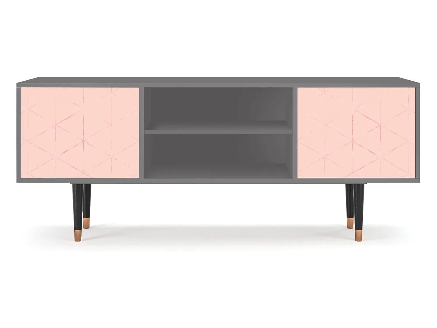 Móvel De Tv| Mueble de TV - 170х69х48 cm - T2 - Rose Quartz, Cinza Cinzento