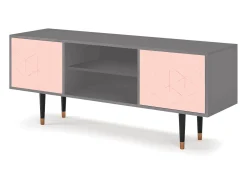 Móvel De Tv| Mueble de TV - 170х69х48 cm - T2 - Rose Quartz, Cinza Cinzento
