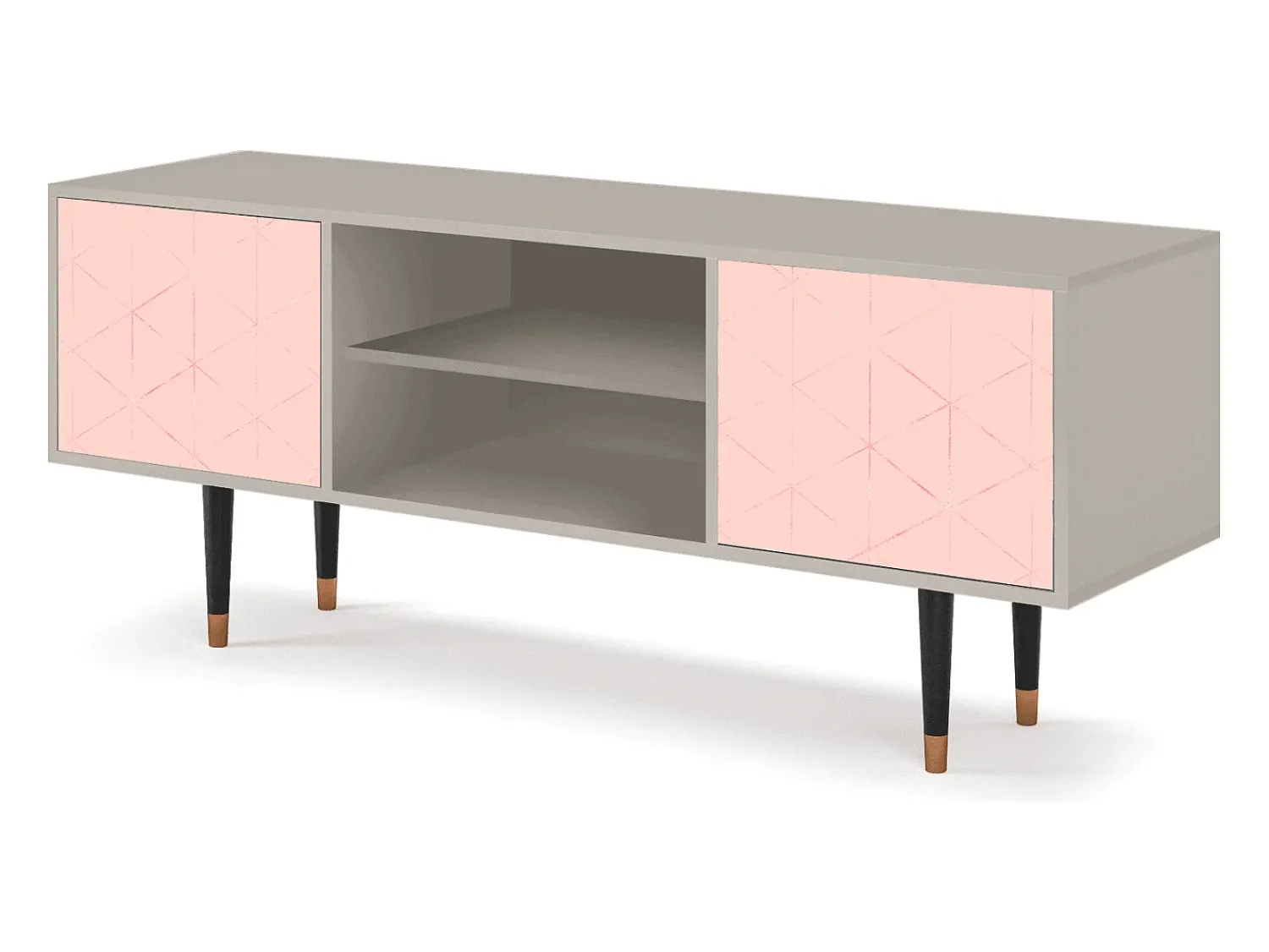 Hot Mueble de TV - 170х69х48 cm - T2 - Rose Quartz, Areia Bege